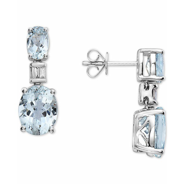 エフィー コレクション レディース ピアス＆イヤリング アクセサリー EFFY® Aquamarine (4-1/5 ct. t.w.) & Diamond (1/20 ct. t.w.)