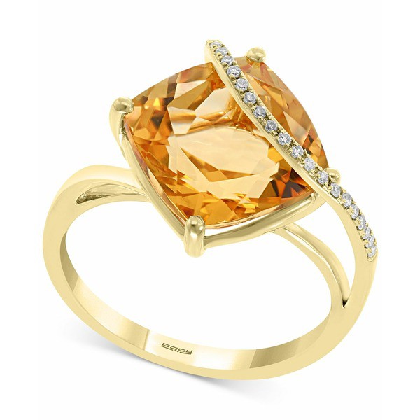 エフィー コレクション レディース リング アクセサリー EFFY® Citrine (6-1/2 ct. t.w.) & Diamond Accent Statement Ring in 14k G