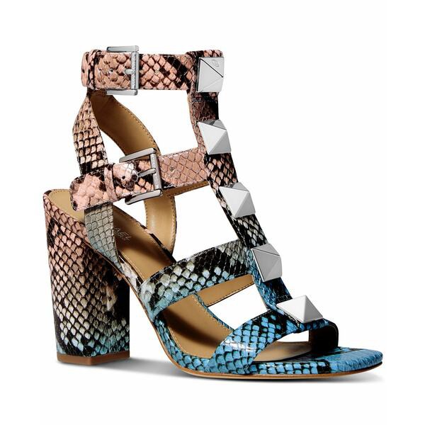 マイケルコース レディース サンダル シューズ Women's Wren Studded Gladiator Dress Sandals Ocean Blue Multi