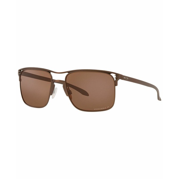 オークリー メンズ サングラス・アイウェア アクセサリー Men's Polarized Sunglasses, OO6048 Holbrook TI 57 Satin Toast