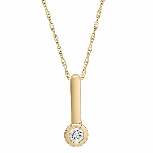 ラップド レディース ネックレス・チョーカー・ペンダントトップ アクセサリー Certified Diamond Drop Pendant Necklace (1/10 ct. t.w