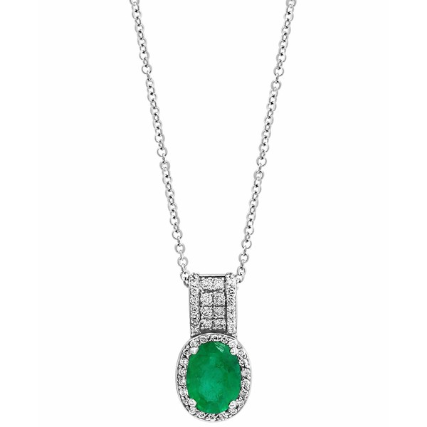 エフィー コレクション レディース ネックレス・チョーカー・ペンダントトップ アクセサリー EFFY® Emerald (1-1/2 ct. t.w.) & Diam