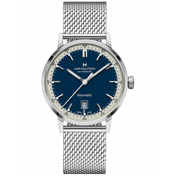 ハミルトン メンズ 腕時計 アクセサリー Men's Swiss Intra-Matic Stainless Steel Mesh Bracelet Watch 40mm Stainless Steel