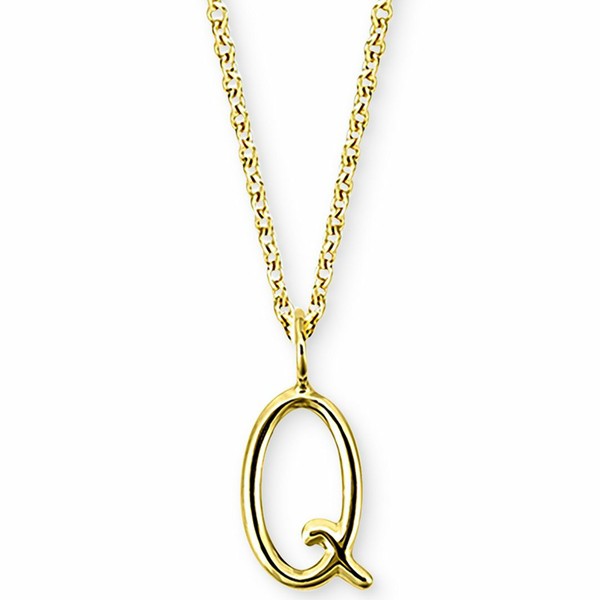 サラクロエ レディース ネックレス・チョーカー・ペンダントトップ アクセサリー Amelia Initial 16" Pendant Necklace in 14K Gold Q