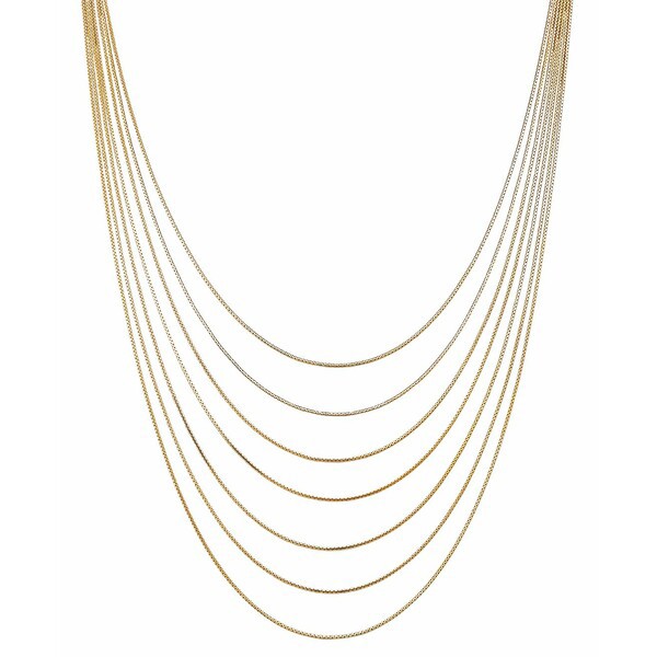 ジャニ ベルニーニ レディース ネックレス・チョーカー・ペンダントトップ アクセサリー Multi-Chain Box Link Layered Necklace in 18k