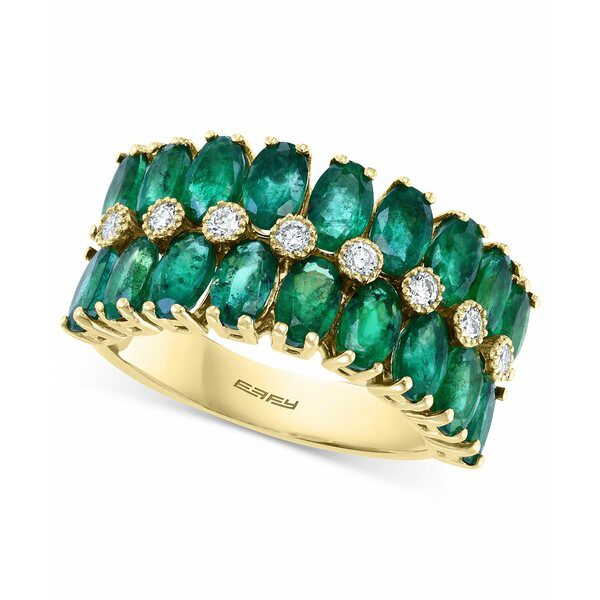 エフィー コレクション レディース リング アクセサリー EFFY® Emerald (4-1/4 ct. t.w.) & Diamond (1/5 ct. t.w.) Statement Ring