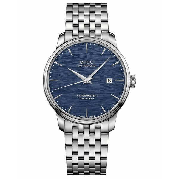 ミド メンズ 腕時計 アクセサリー Men's Swiss Automatic Baroncelli Stainless Steel Bracelet Watch 40mm Stainless Steel