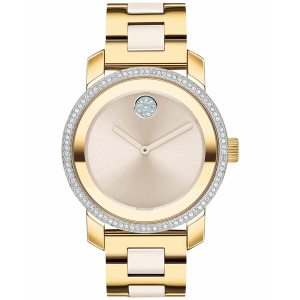 モバド レディース 腕時計 アクセサリー Women's Bold Iconic Taupe Ceramic & Gold Ion Plated Steel Bracelet Watch 36mm Two-tone