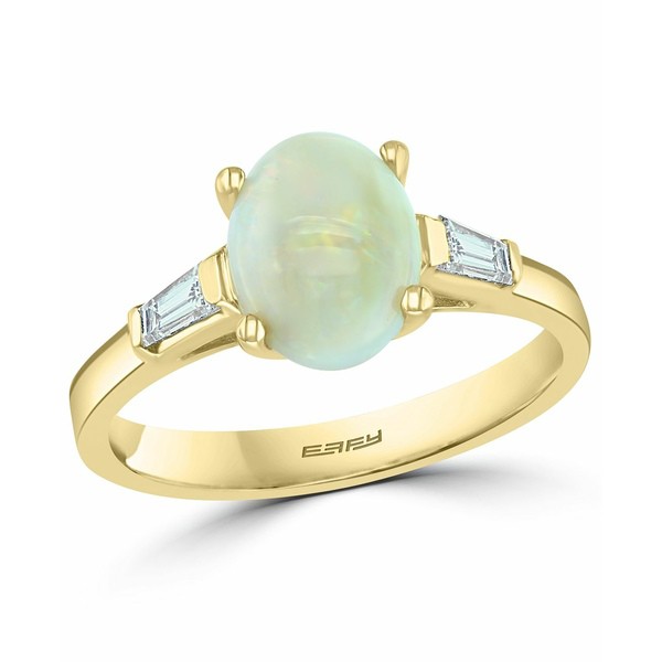 エフィー コレクション レディース リング アクセサリー EFFY® Opal (7/8 ct. t.w.) & Diamond (1/5 ct. t.w.) Ring in 14k Gold Opa