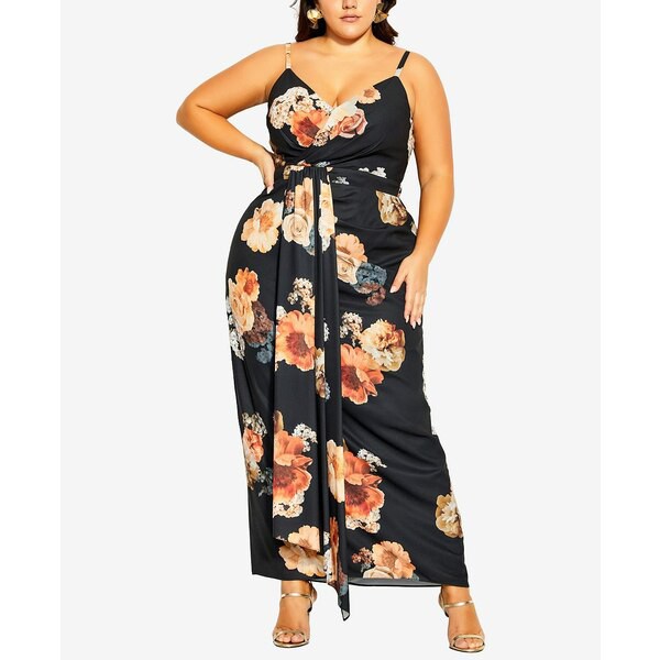 シティーシック レディース ワンピース トップス Trendy Plus Size Autumn Rose Maxi Dress Autumn Rose