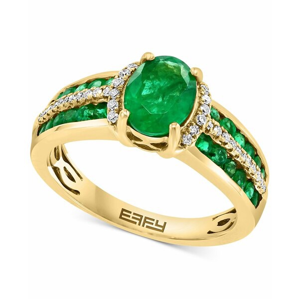 エフィー コレクション レディース リング アクセサリー EFFY® Emerald (1-3/4 ct. t.w.) & Diamond (1/8 ct. t.w.) Ring in 14k Gol