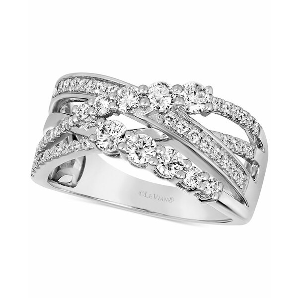 ルヴァン レディース リング アクセサリー Vanilla Diamond Multirow Crossover Statement Ring (7/8 ct. t.w.) in Platinum Platinum