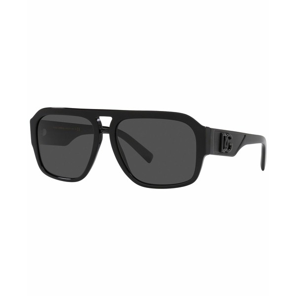 ドルチェ＆ガッバーナ メンズ サングラス・アイウェア アクセサリー Men's Low Bridge Fit Sunglasses, DG4403F Low Bridge Fit 58 Black