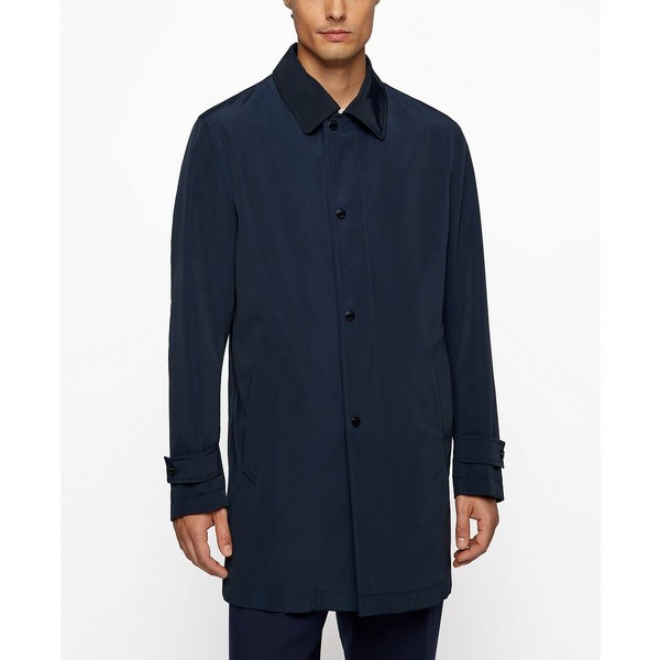 ヒューゴボス メンズ ジャケット＆ブルゾン アウター Men's Water-Repellent Regular-Fit Jacket Dark Blue