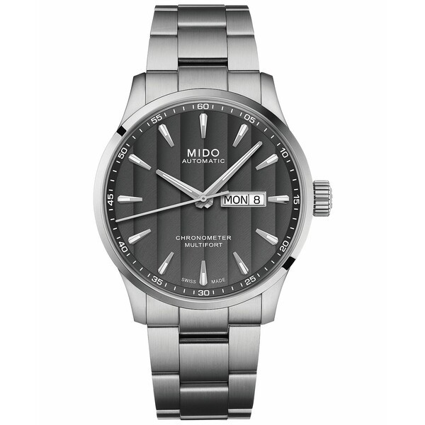 ミド メンズ 腕時計 アクセサリー Men's Swiss Automatic Multifort Chronometer Stainless Steel Bracelet Watch 42mm Stainless Steel