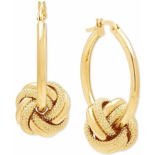 イタリアン ゴールド レディース ピアス＆イヤリング アクセサリー Love Knot Drop Earrings in 14k Gold Yellow Gold