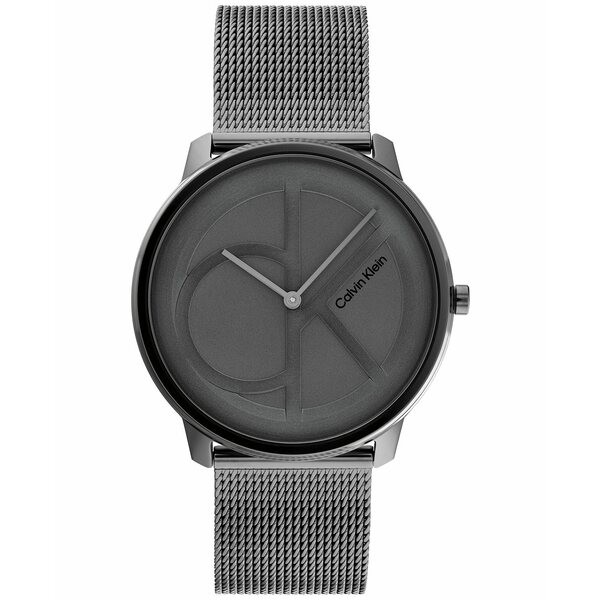 カルバンクライン レディース 腕時計 アクセサリー Grey Stainless Steel Mesh Bracelet Watch 40mm Grey