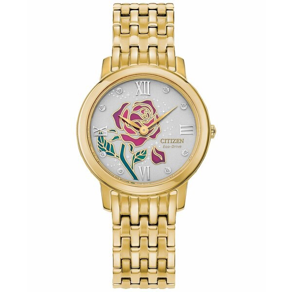 シチズン レディース 腕時計 アクセサリー Eco-Drive Women's Belle Gold-Tone Stainless Steel Bracelet Watch 30mm Gold-tone