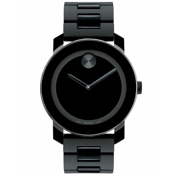 モバド レディース 腕時計 アクセサリー Unisex Swiss Bold Large Black Polymer Bracelet Watch 42mm 3600047 Black