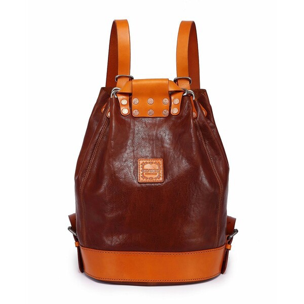 オールドトレンド レディース バックパック・リュックサック バッグ Women's Genuine Leather Canna Backpack Brown