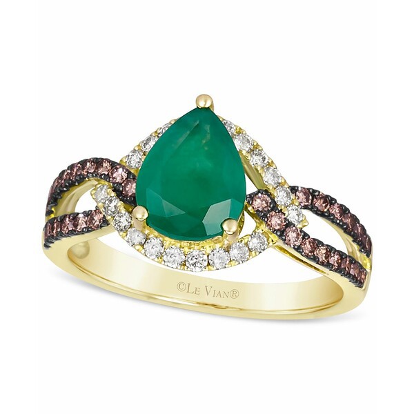 ルヴァン レディース リング アクセサリー New Emerald (1-1/2 ct. t.w.) & Diamond (1/2 ct. t.w.) Ring in 14k Gold Emerald