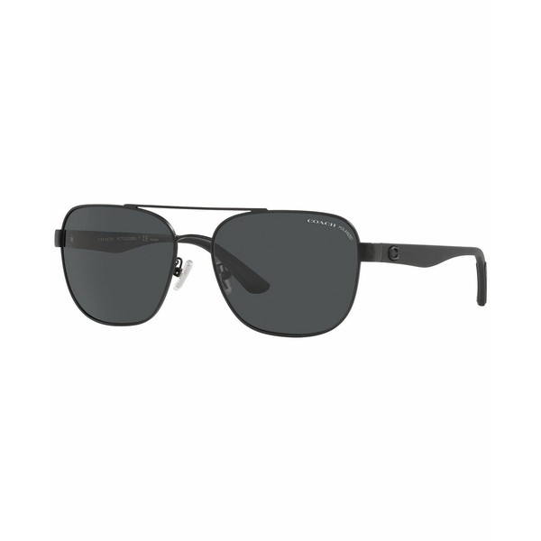 コーチ メンズ サングラス・アイウェア アクセサリー Sunglasses, HC7122 58 C2099 MATTE BLACK/DARK GREY POLAR