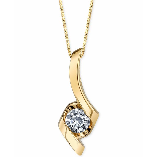 セイレーン レディース ネックレス・チョーカー・ペンダントトップ アクセサリー Diamond Twist Pendant Necklace (1/8 ct. t.w.) in 14k