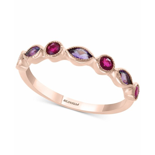 エフィー コレクション レディース リング アクセサリー EFFY® Amethyst (1/4 ct. t.w.) and Ruby (1/4 ct. t.w.) Stackable Ring in