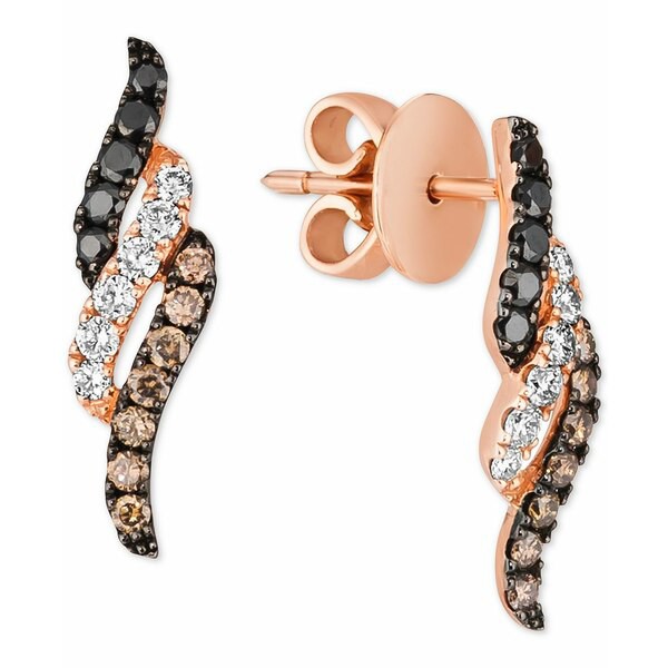 ルヴァン レディース ピアス＆イヤリング アクセサリー Multicolor Diamond Drop Earrings (1/2 ct. t.w.) in 14k Rose Gold Rose Gold