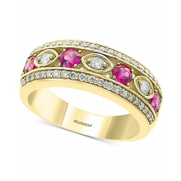 エフィー コレクション レディース リング アクセサリー EFFY®Ruby (5/8 ct. t.w.) & Diamond (1/3 ct. t.w.) Band in 14k Gold Ruby