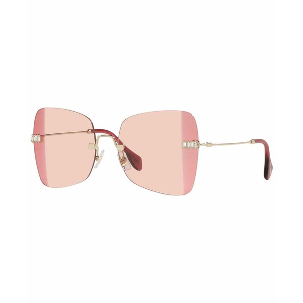 ミュウミュウ レディース サングラス＆アイウェア アクセサリー Women's Sunglasses, MU 50WS 59 Pale Gold-Tone