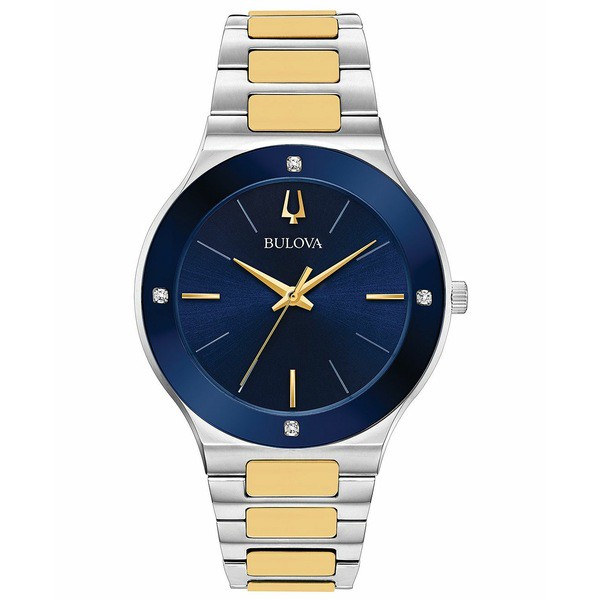 ブロバ メンズ 腕時計 アクセサリー Men's Futuro Diamond-Accent Two-Tone Stainless Steel Bracelet Watch 43mm Two-Tone