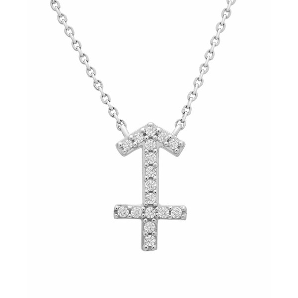 ラップド レディース ネックレス・チョーカー・ペンダントトップ アクセサリー Diamond Zodiac Pendant Necklace (1/10 ct. t.w.) in 14