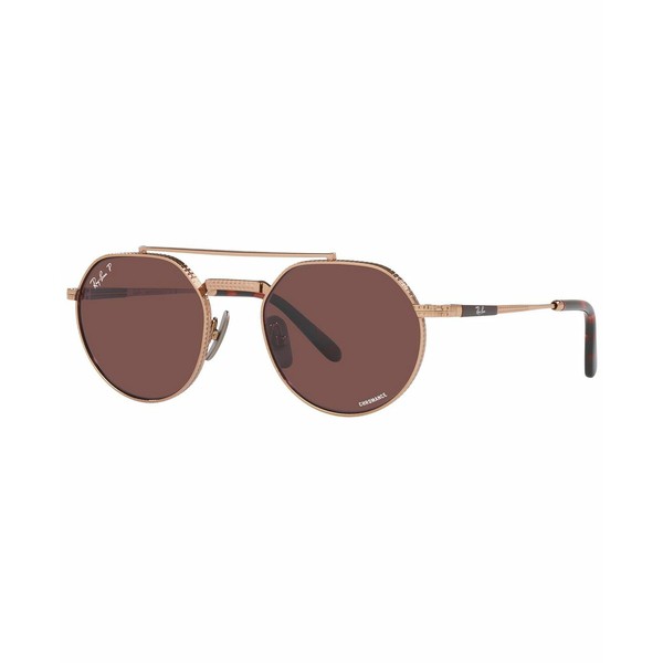 レイバン レディース サングラス＆アイウェア アクセサリー Unisex Polarized Sunglasses, Jack II Titanium 51 Rose Gold-Tone