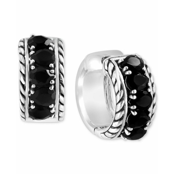 エフィー コレクション レディース ピアス＆イヤリング アクセサリー EFFY® Black Spinel Small Huggie Hoop Earrings (2-7/8 ct. t.