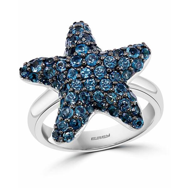 エフィー コレクション レディース リング アクセサリー EFFY® London Blue Topaz Starfish Ring (2-7/8 ct. t.w.) in Sterling Silv