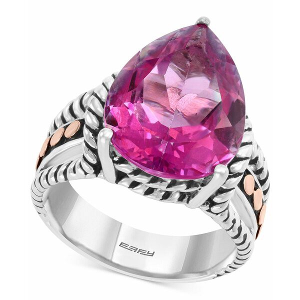 エフィー コレクション レディース リング アクセサリー EFFY® Pink Topaz Ring (10-7/8 ct. t.w.) in Sterling Silver & 18k Rose G