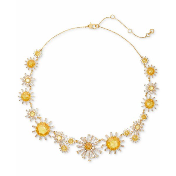 ケイト スペード レディース ネックレス・チョーカー・ペンダントトップ アクセサリー Gold-Tone Cubic Zirconia Sun Statement Necklace