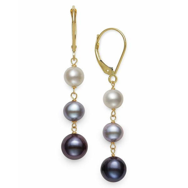 ベル ドゥ メール レディース ピアス＆イヤリング アクセサリー White Cultured Freshwater Pearl (5-8 mm) Leverback Earrings in 14k Y