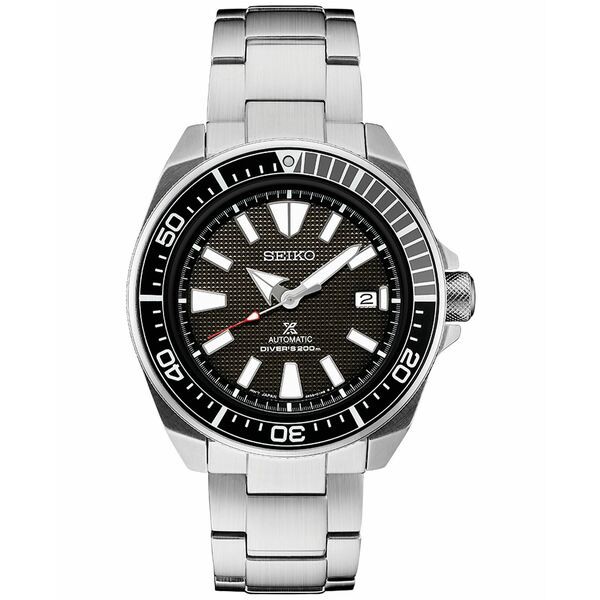 セイコー メンズ 腕時計 アクセサリー Men's Automatic Prospex Stainless Steel Bracelet Watch 44mm Silver