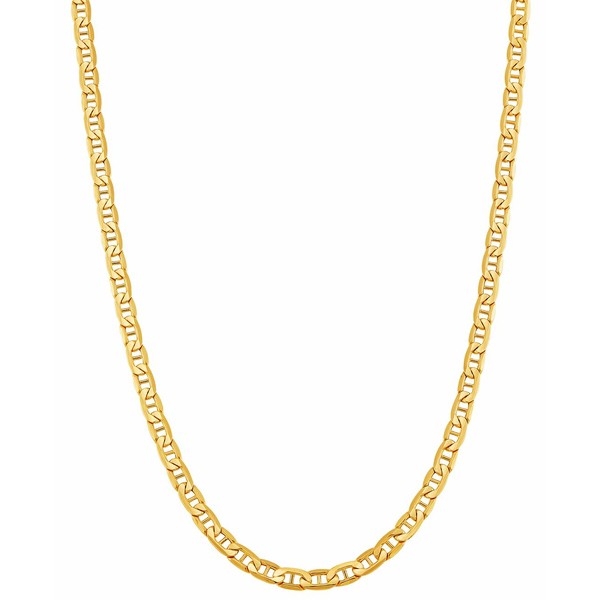 イタリアン ゴールド レディース ネックレス・チョーカー・ペンダントトップ アクセサリー Beveled Mariner Link 24" Chain Necklace in