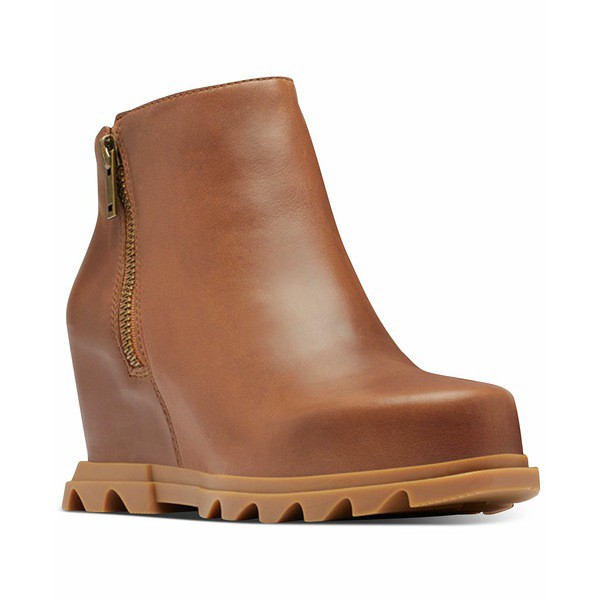 ソレル レディース ブーツ＆レインブーツ シューズ Women's Joan of Artic Wedge III Lug Sole Zip Booties Hazelnut, Gum