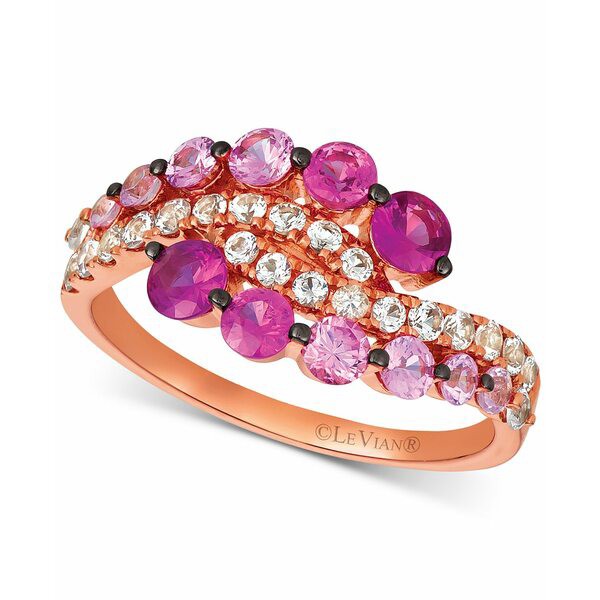 ルヴァン レディース リング アクセサリー Strawberry Layer Cake Multi-Gemstone Ring in 14k Rose Gold Multi Colored