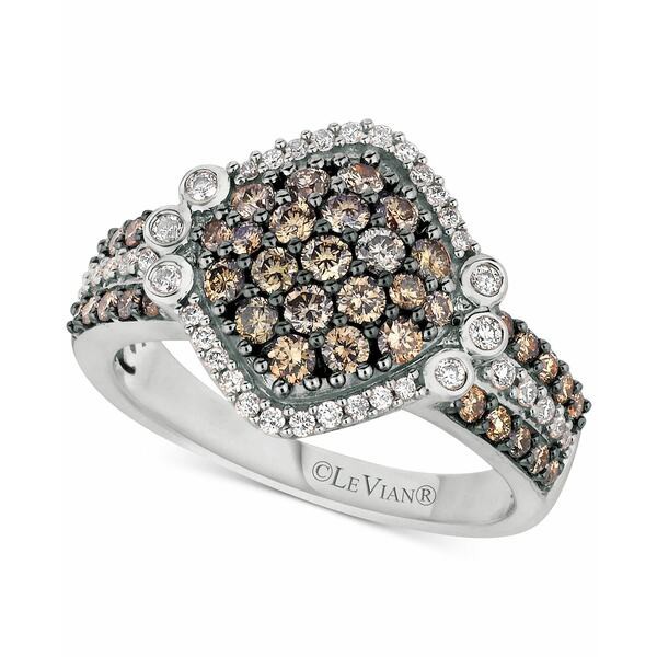 ルヴァン レディース リング アクセサリー Chocolatier® Diamond Cluster Ring (1-1/8 ct. t.w.) in 14k White Gold White Gold