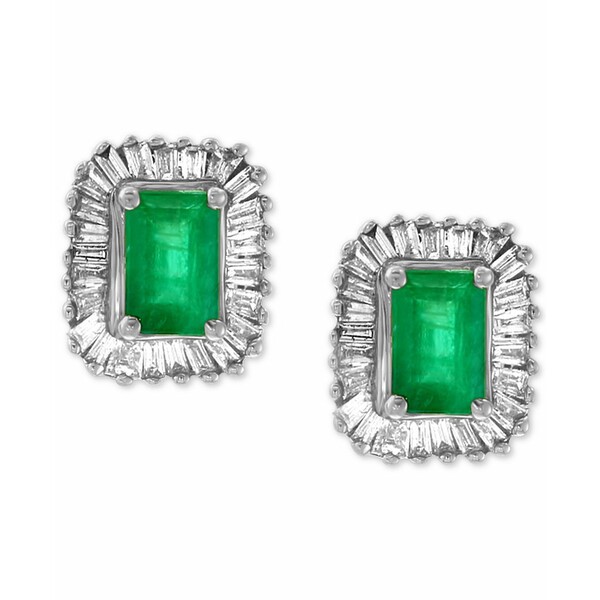 エフィー コレクション レディース ピアス＆イヤリング アクセサリー Brasilica by EFFY® Emerald (1 ct. t.w.) and Diamond (5/8 ct