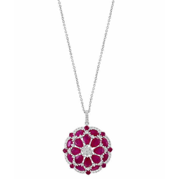 エフィー コレクション レディース ネックレス・チョーカー・ペンダントトップ アクセサリー EFFY® Ruby (6-7/8 ct. t.w.) & Diamond