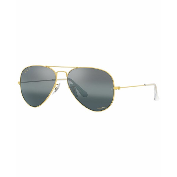 レイバン レディース サングラス＆アイウェア アクセサリー Unisex Polarized Sunglasses, RB3025 AVIATOR LARGE METAL 62 Legend Gold-T