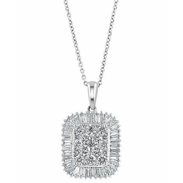 エフィー コレクション レディース ネックレス・チョーカー・ペンダントトップ アクセサリー EFFY® Diamond Halo Cluster 18" Pendan