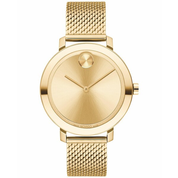 モバド レディース 腕時計 アクセサリー Women's Swiss Evolution Bold Gold Ion-Plated Stainless Steel Mesh Bracelet Watch 34mm Gold