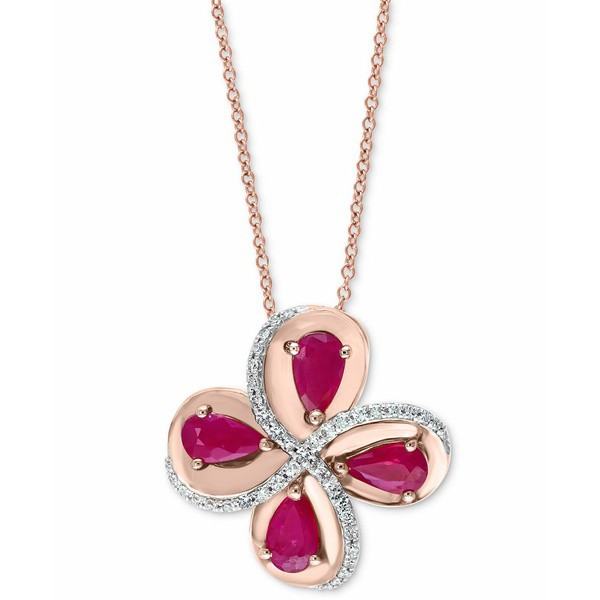 エフィー コレクション レディース ネックレス・チョーカー・ペンダントトップ アクセサリー EFFY® Ruby (7/8 ct. t.w.) & Diamond (